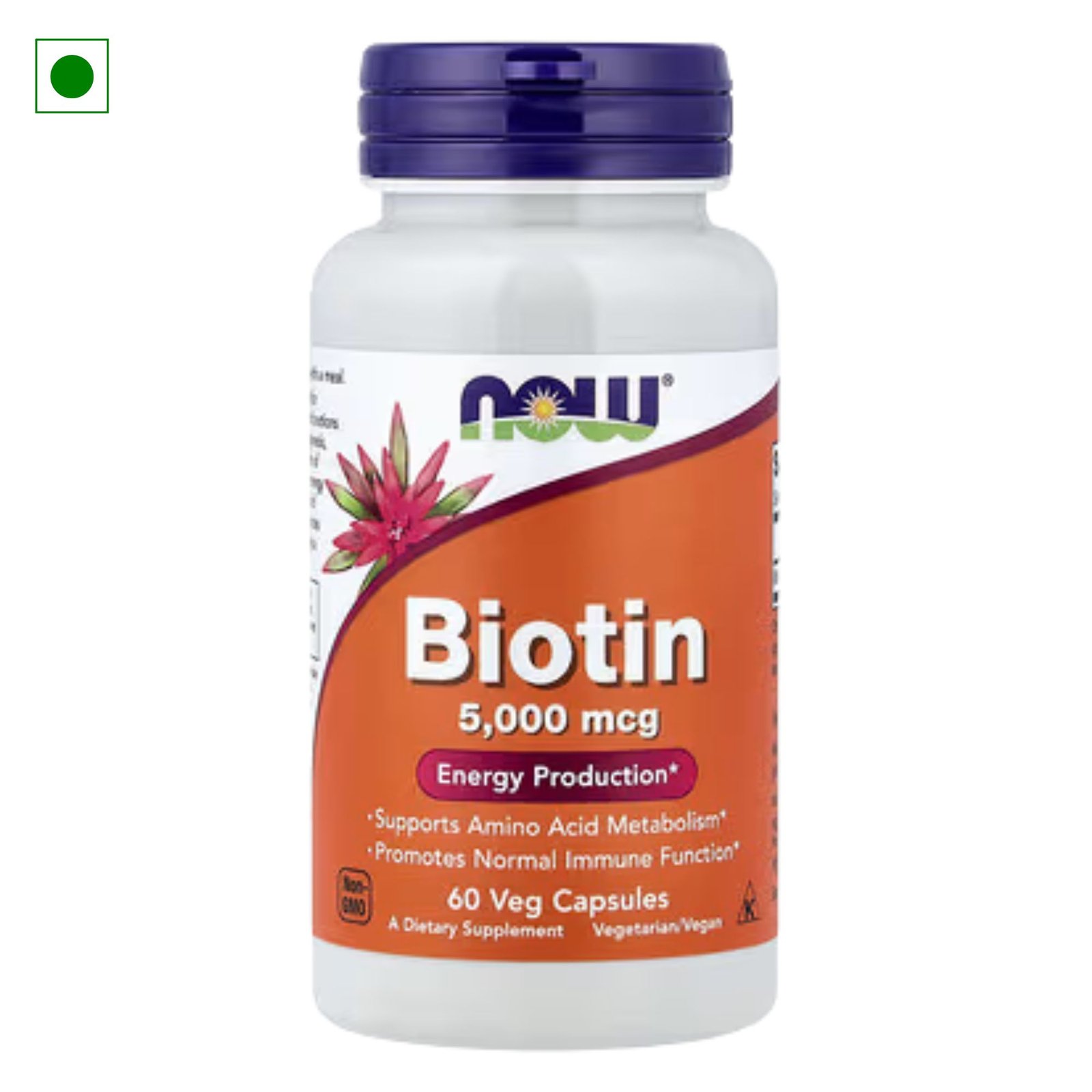 NOW Foods, Biotin, 5,000 mcg, 60 Veg Capsules